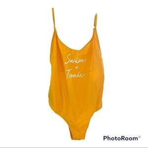 No Boundaries Yellow “Swim and Tonic” One Piece L (11-13)
